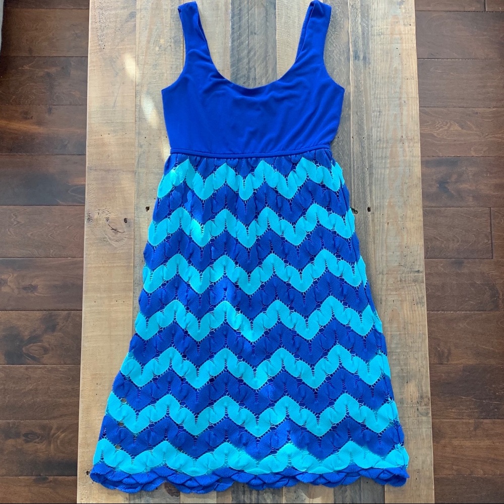 Judith March Empire Waist Crocheted Dress Size S